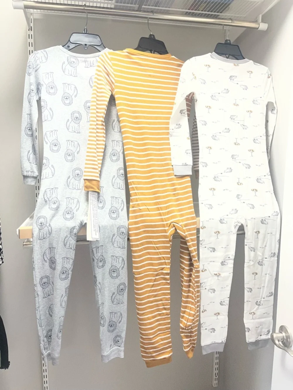 3-Pack Kids Simple Joys by Carter’s—Front Pajama Set - Gray, White, Brown
